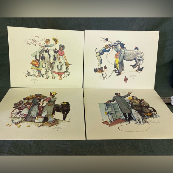 Norman Rockwell Prints “Traveling Salesman “ Four Seasons collection. - Picture 1 of 5